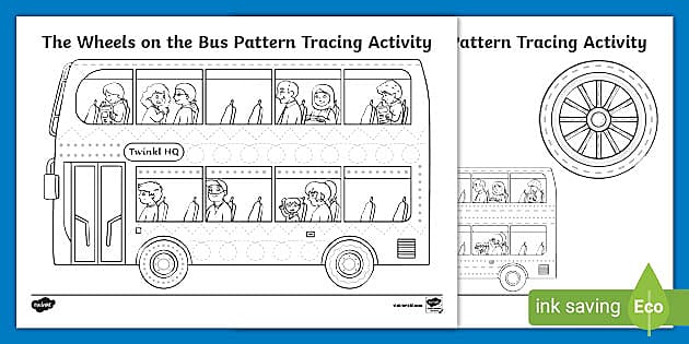 Wheels on the bus louring pages teacher made