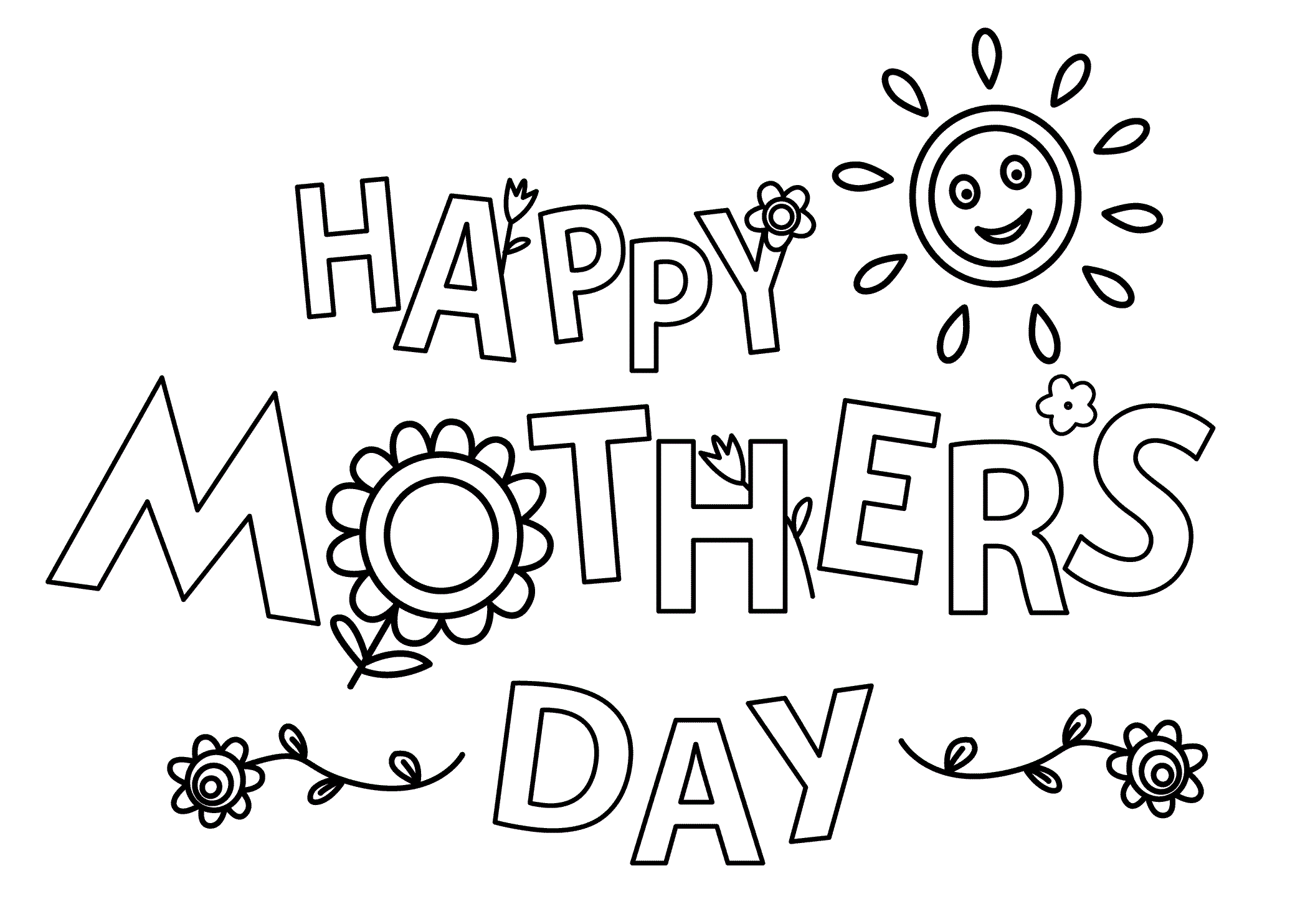 Happy mothers day coloring pages â free printable mothers day coloring pages