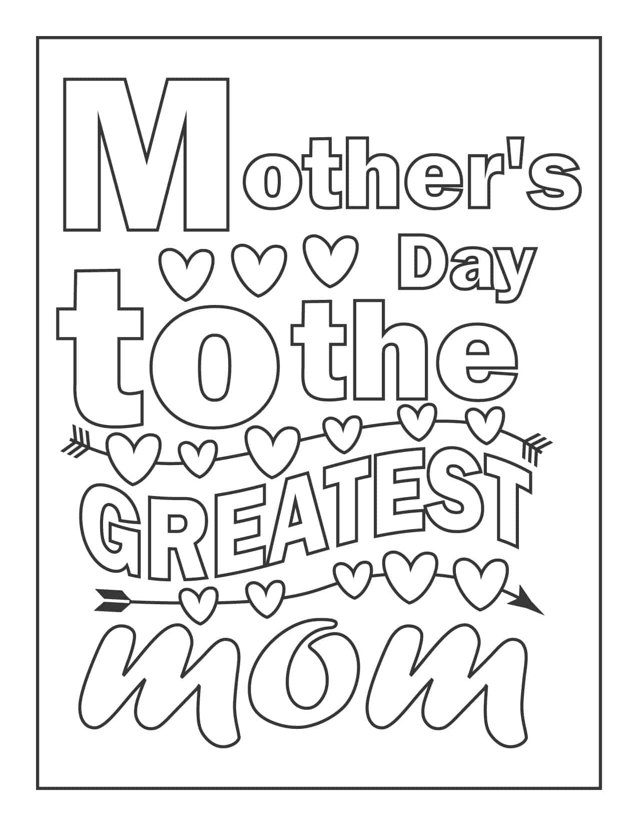 Free mothers day coloring pages