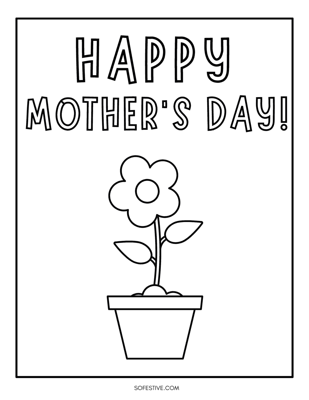 Free mothers day coloring pages