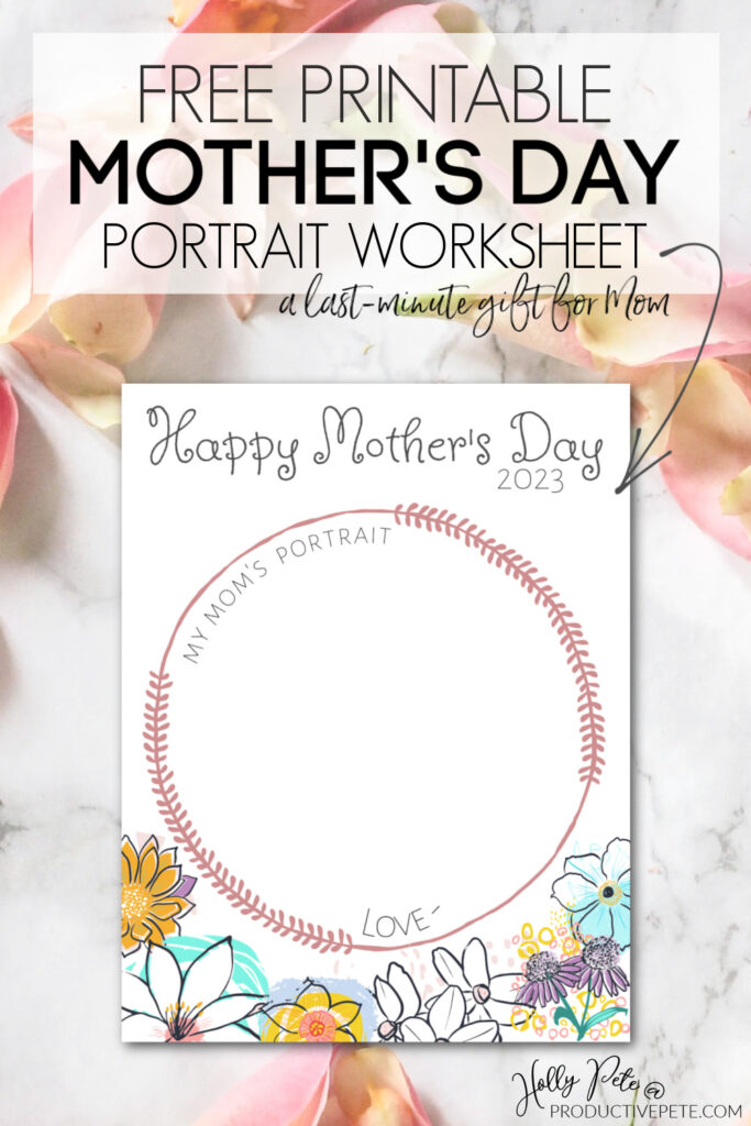 Free printable mothers day coloring page