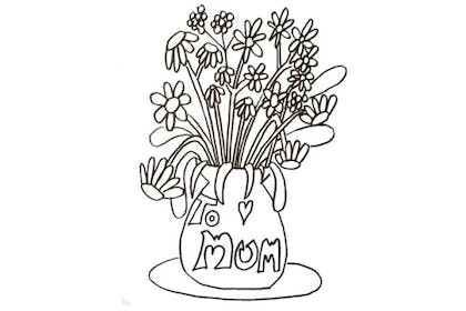 Printable mothers day colouring pages for