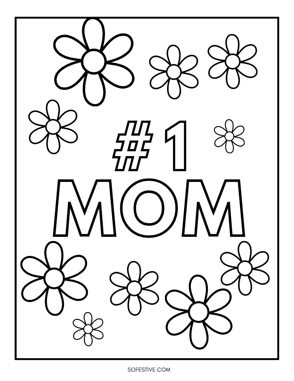 Free mothers day coloring pages