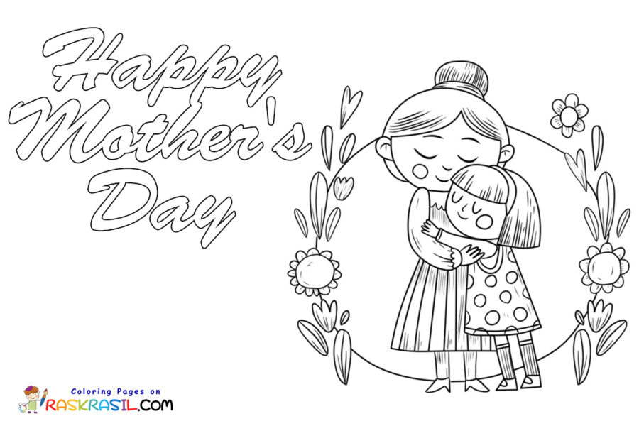 Mothers day coloring pages