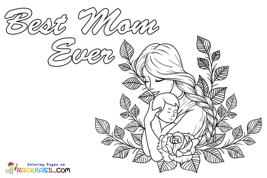 Mothers day coloring pages