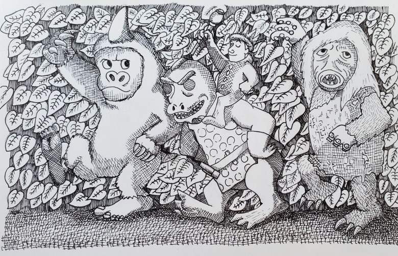 Where the strange things are black and white