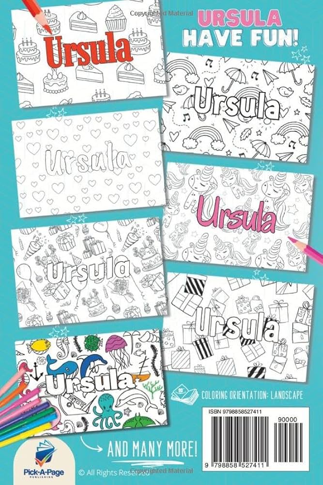Ursula coloring pages by publishing pick