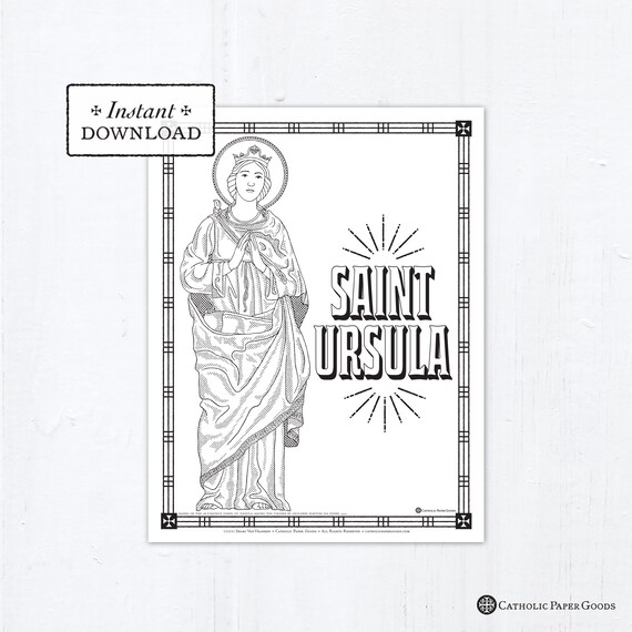 Catholic coloring page saint ursula coloring page catholic
