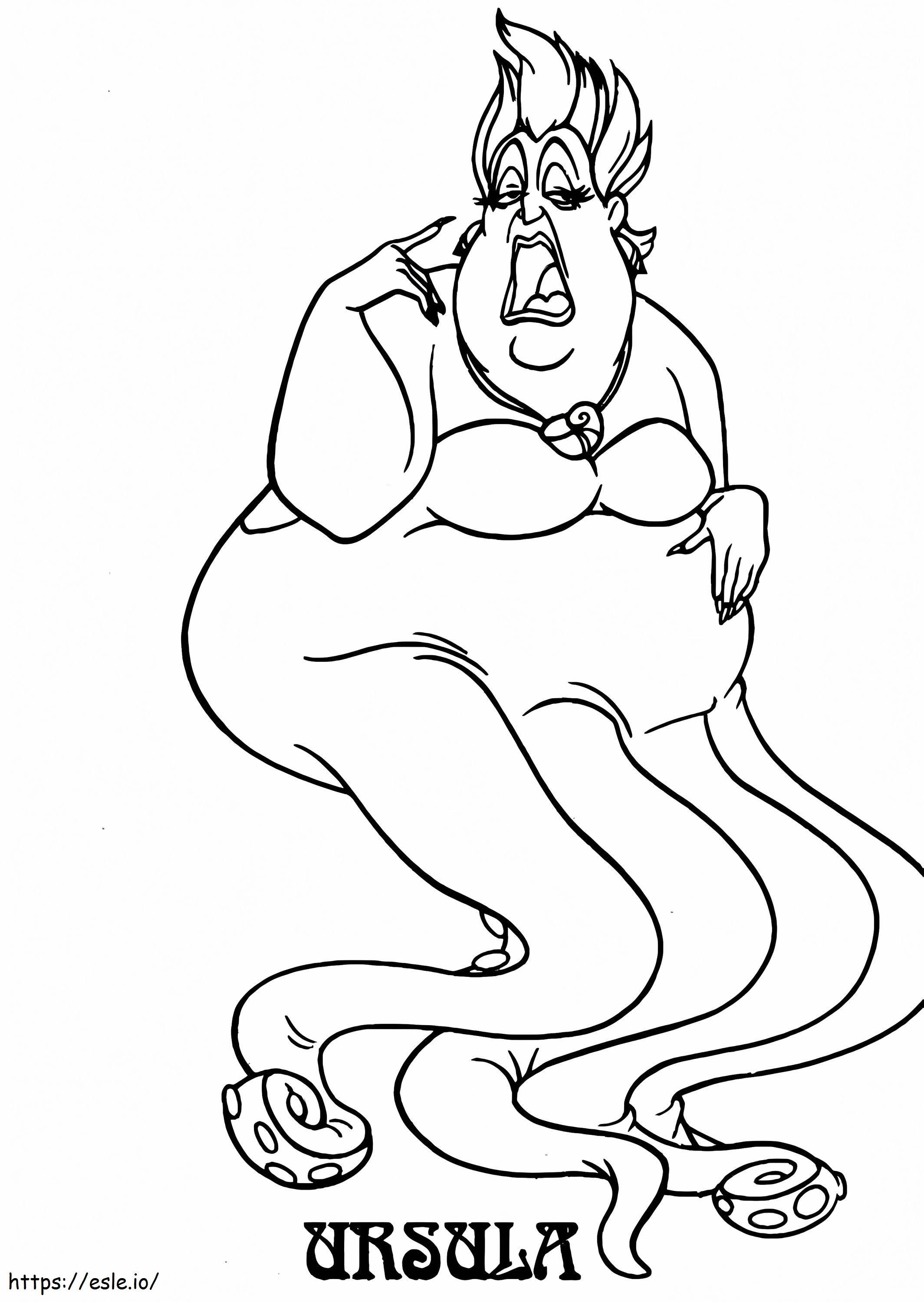 Free printable ursula coloring page