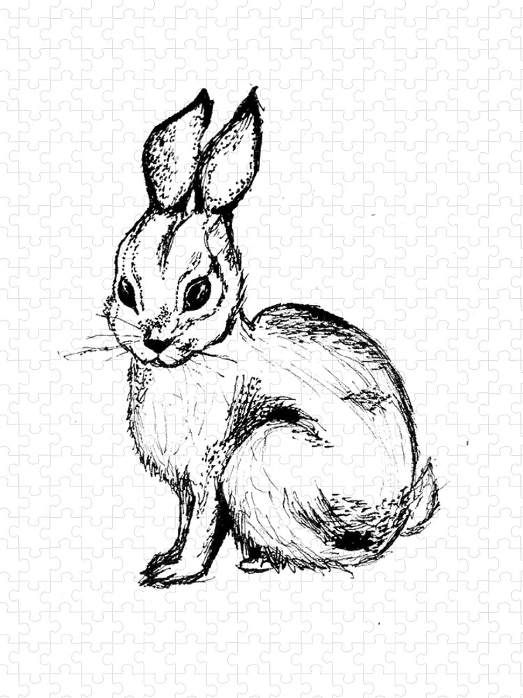 Follow the white rabbit jigsaw puzzle by sophia ursula