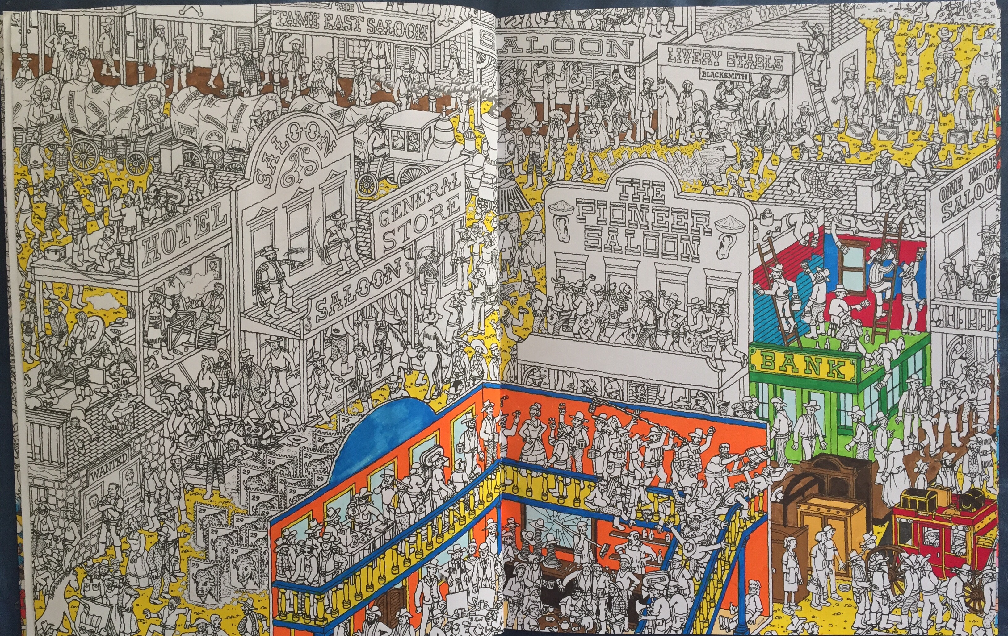 Wheres wally colouring book chronically batgirl colours
