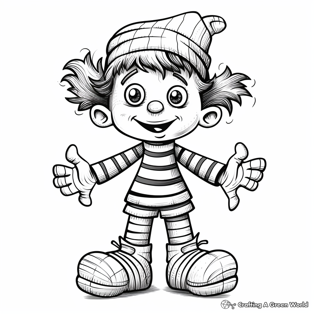 Crazy socks coloring pages
