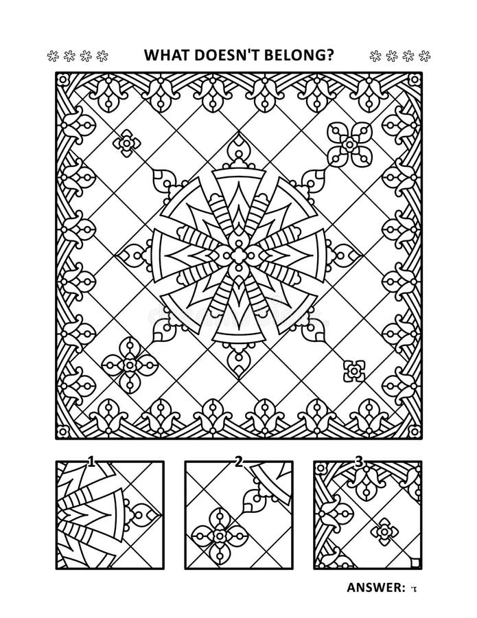 Logic puzzle game for kids need to find correct reflection for each set of matchsticks printable page for brainteaser book stock vector