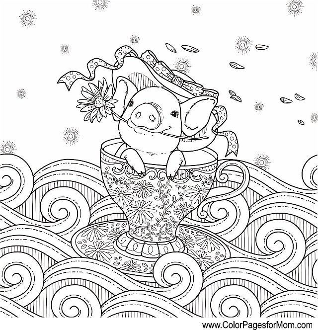 Whimsical coloring page