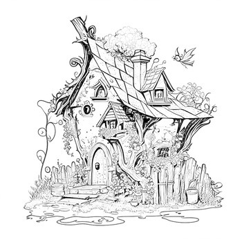 Abondoned fantasy fairy homes a coloring book full of whimsical fairytale fo