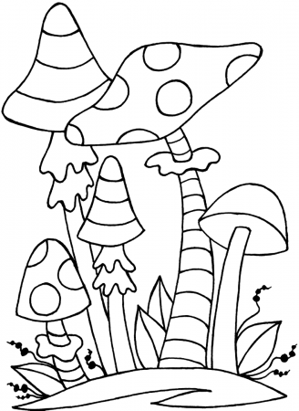 Coloring pages whimsical mushroom coloring page
