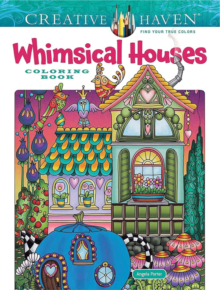 Whimsical houses coloring book â mary maxim