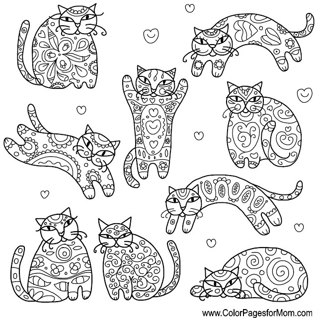 Whimsical coloring page