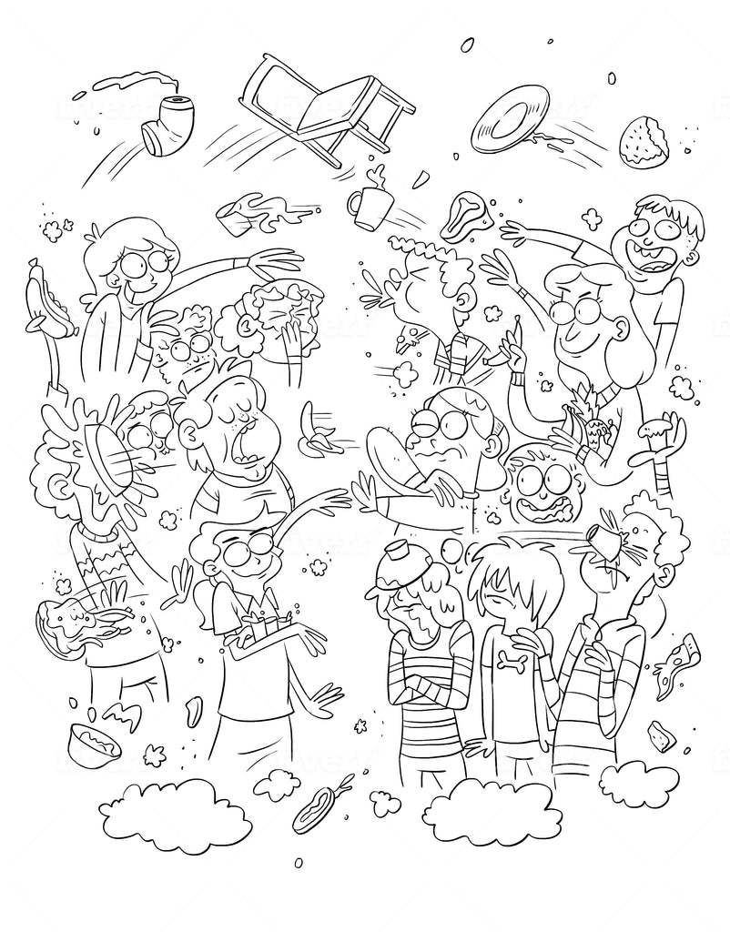 Whimsical world coloring book