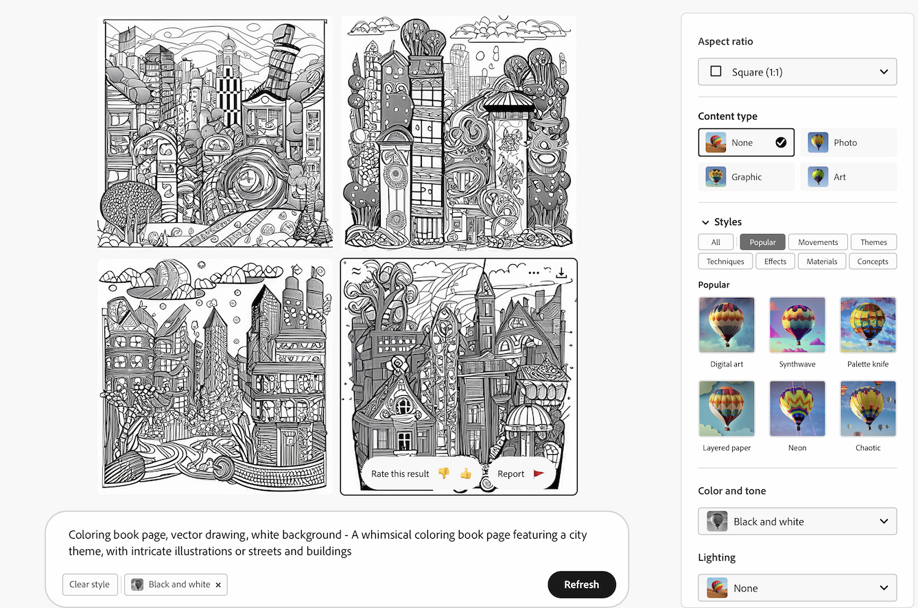 Designing creative coloring pages using ai art generators