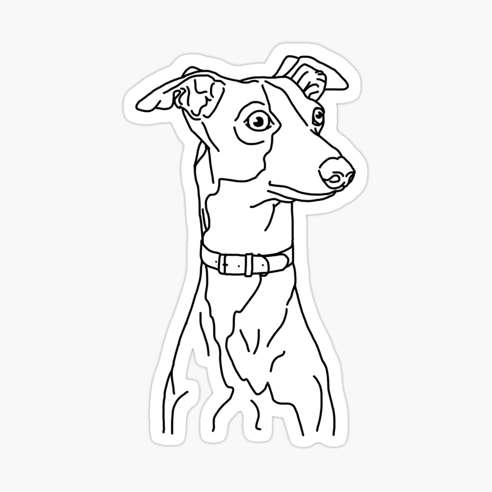 Whippet art board print for sale by blue kirkpatrick