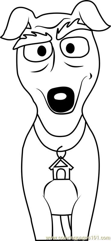 Pound puppies dash whippet coloring page for kids
