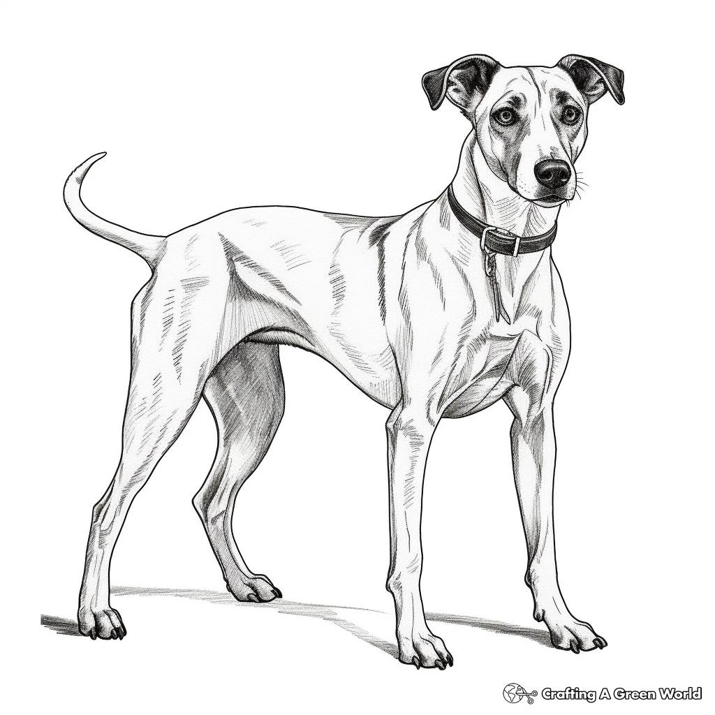 Greyhound coloring pages