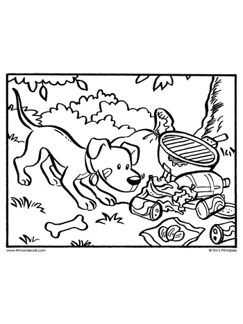 Mcfluff the dog coloring page â tims printables