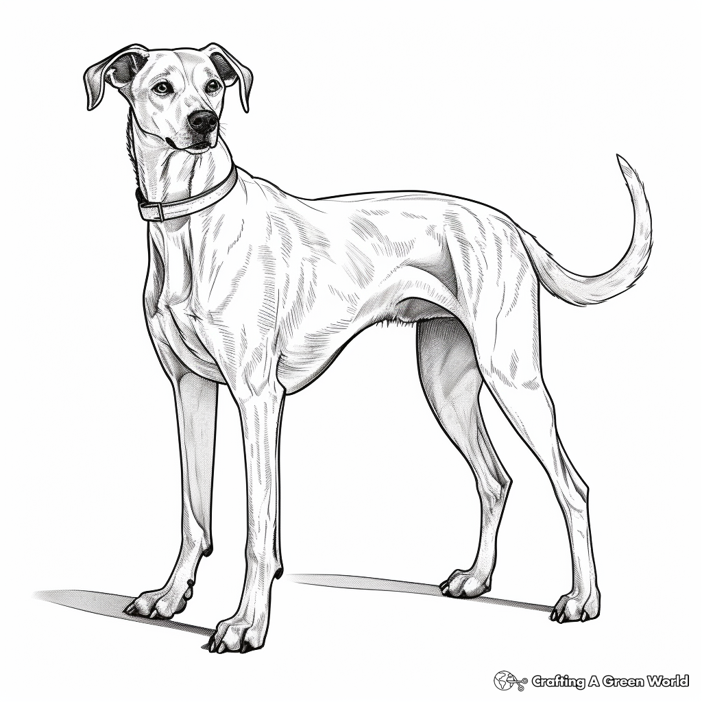 Greyhound coloring pages