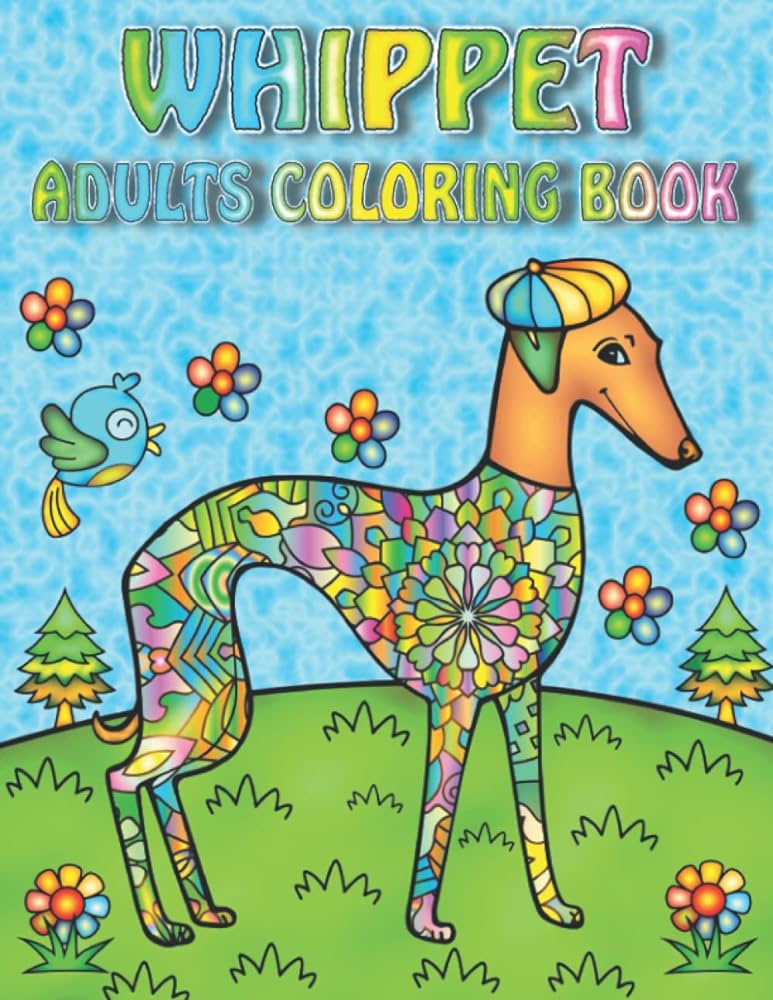 Whippet adults coloring book stress relieving whippet with greatly relaxing and beautiful fall inspired designs for adults arnold fletcher books