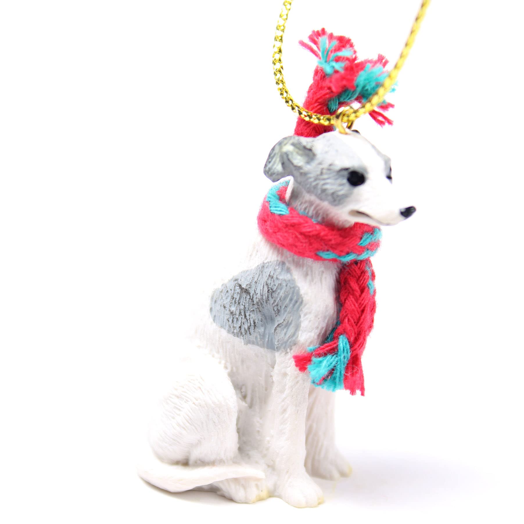 Whippet miniature dog ornament