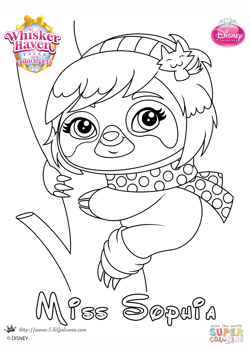 Whisker haven miss sophia coloring page free printable coloring pages