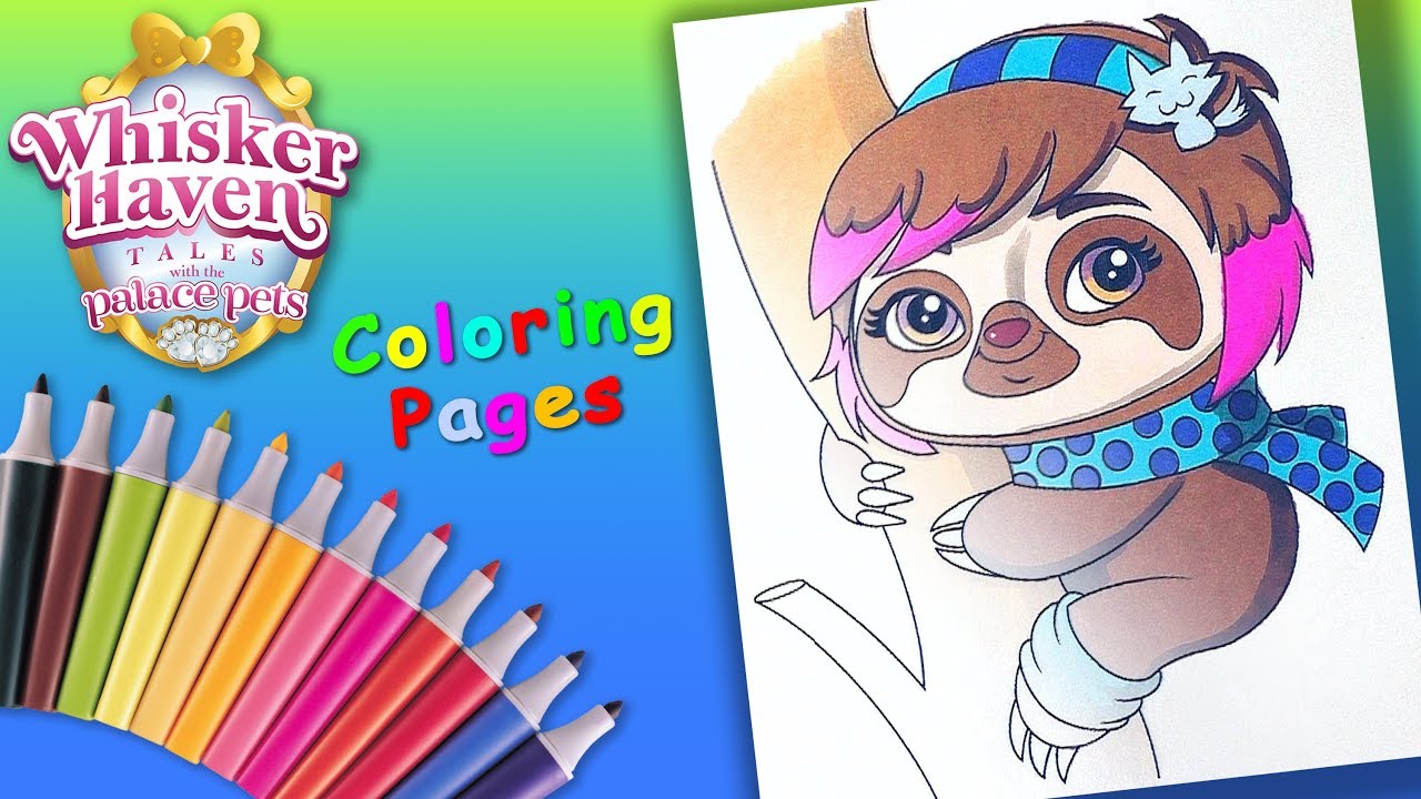 Whisker haven tales coloring page of miss sophia learncolors with princess palace pets