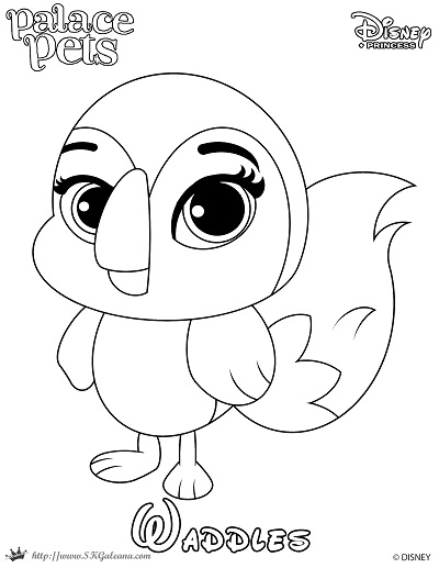Wh waddles princess palace pet coloring page skgal by skgaleana on