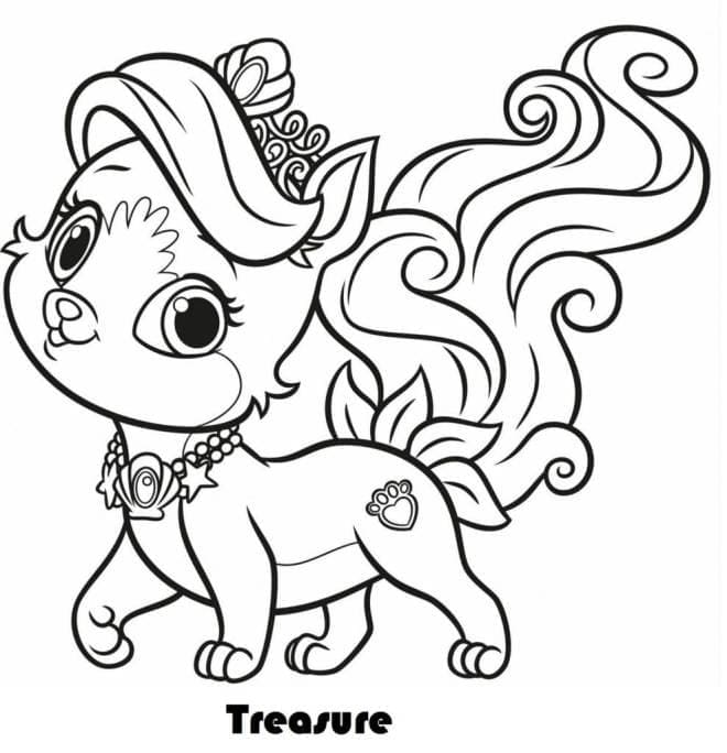 Treasure from palace pets coloring page