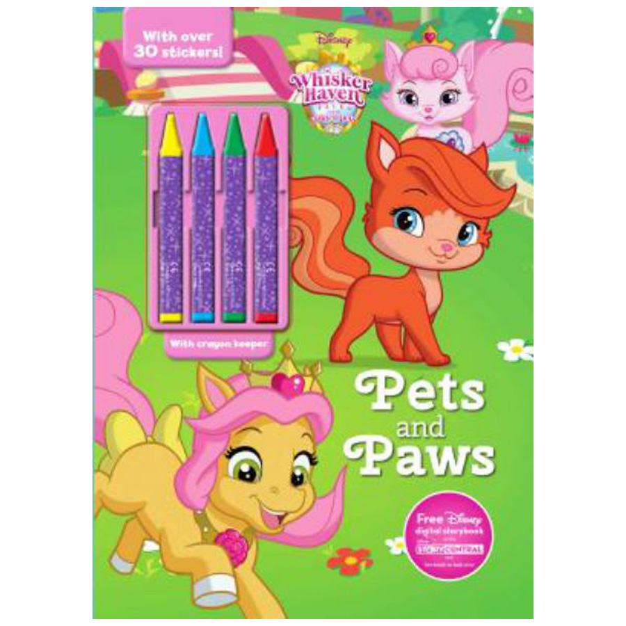 Whisker haven pets and paws colouring activity book with crayons