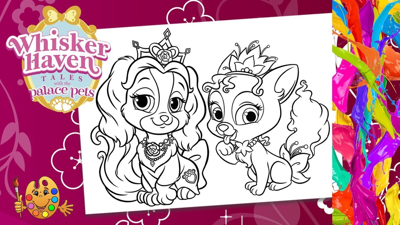 Coloring palace pets in whisker haven teacup lily coloring pages for kids coloring book