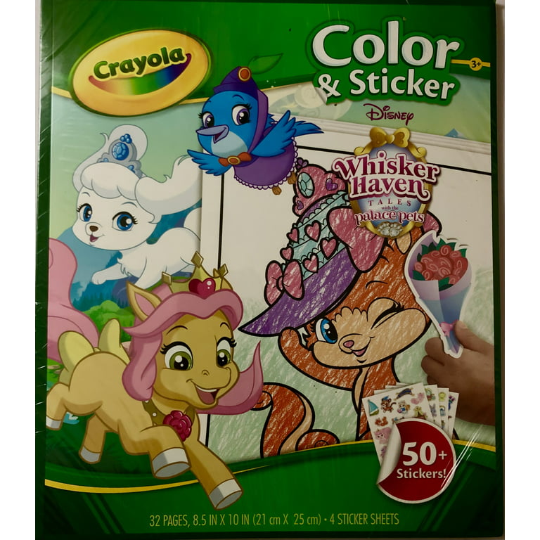 Crayola whisker haven color and sticker book pages