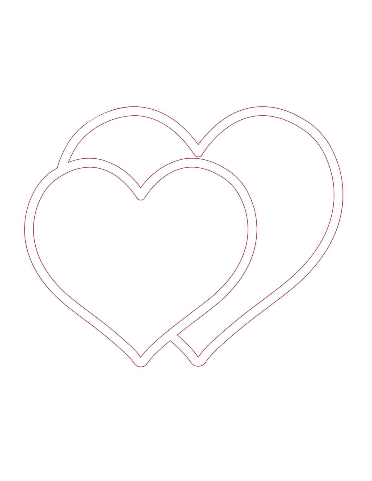 Free heart coloring page s examples