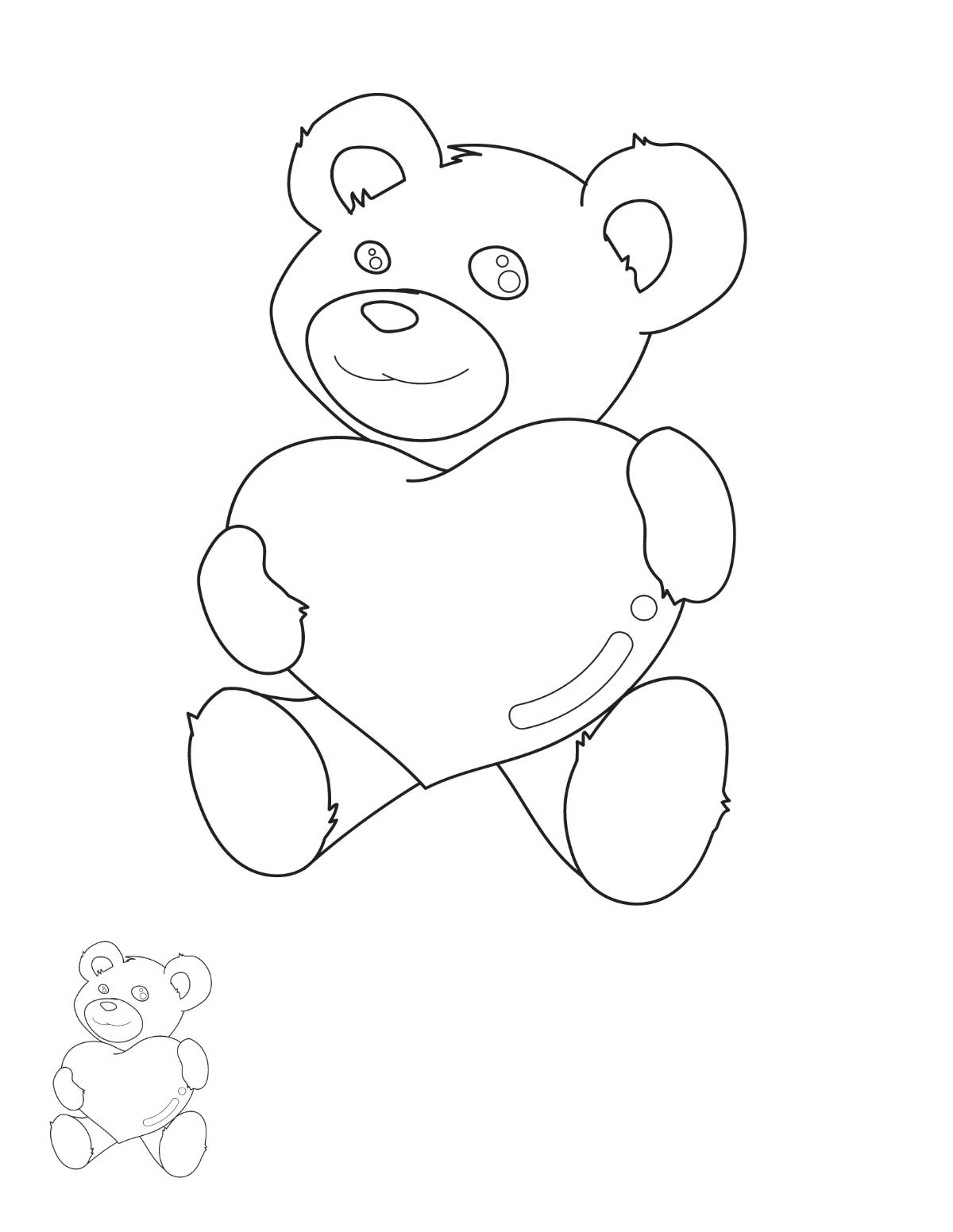 Free heart coloring page s examples