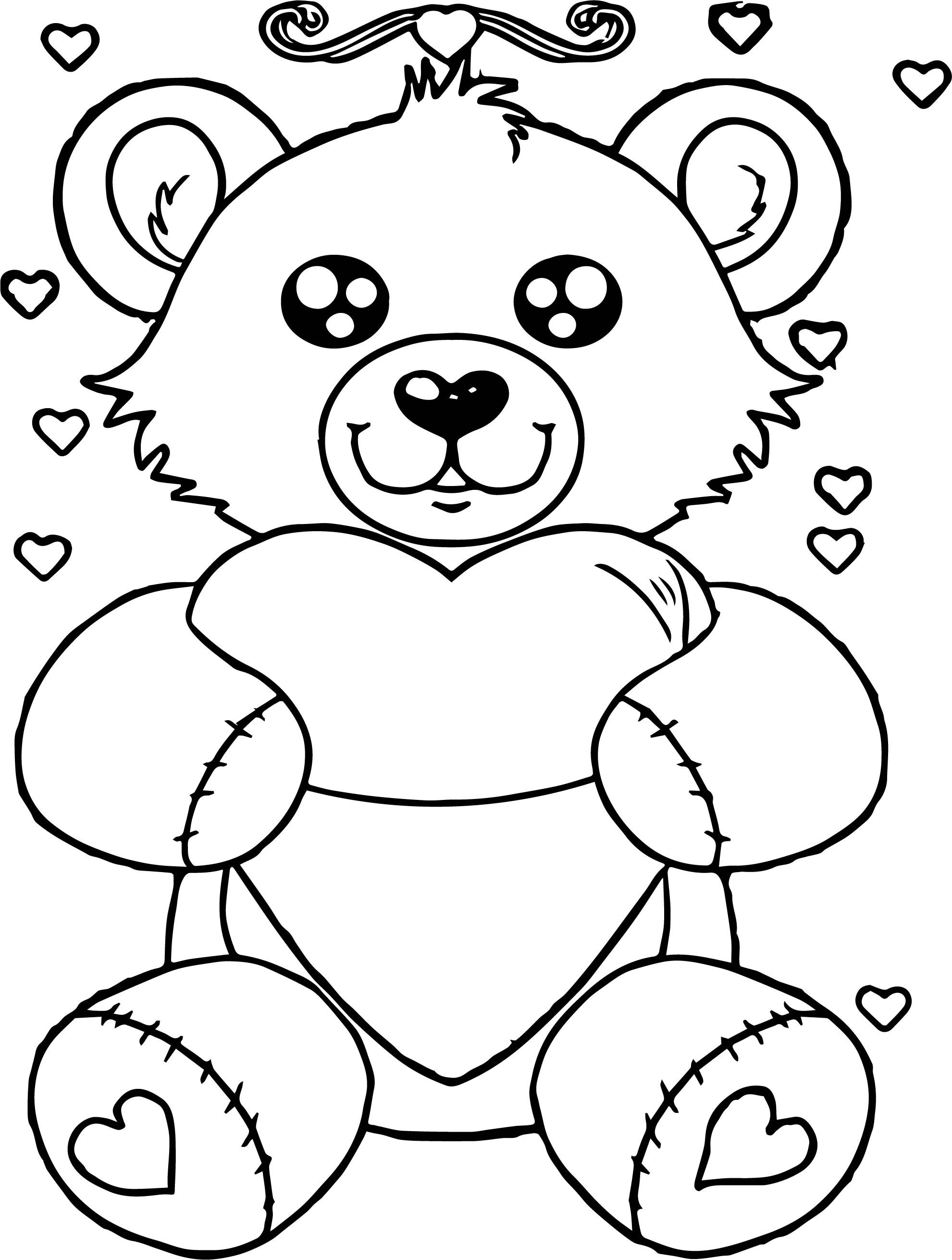 Bear my heart coloring page
