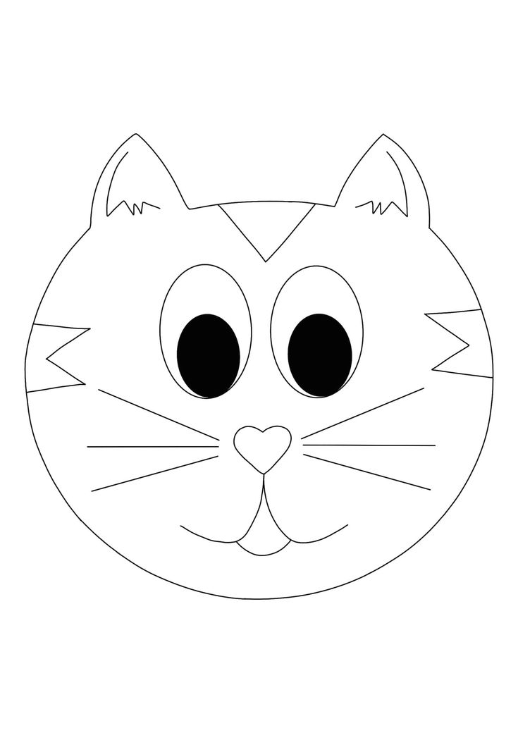 Cat face coloring pages