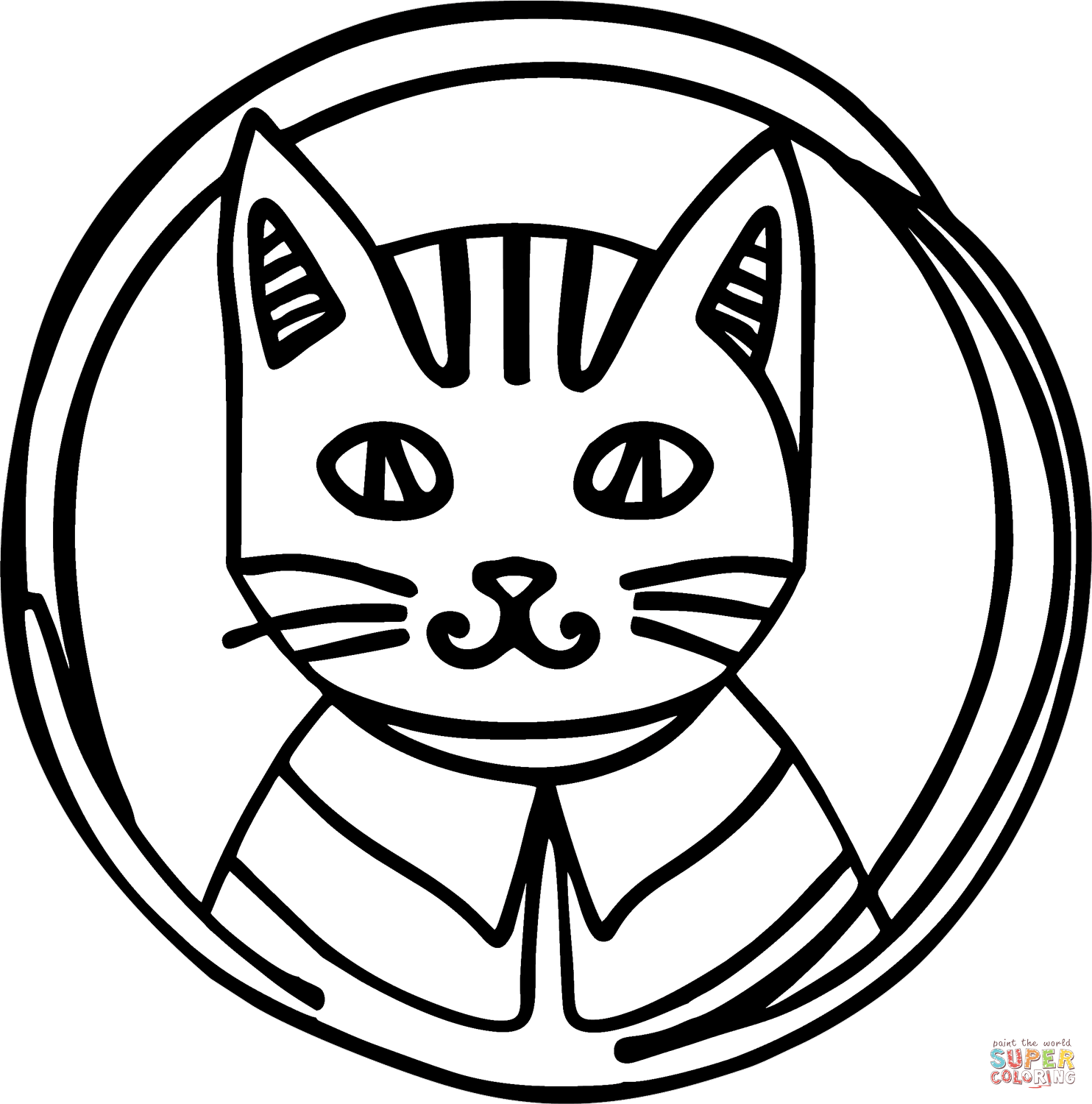 Cat coloring page free printable coloring pages