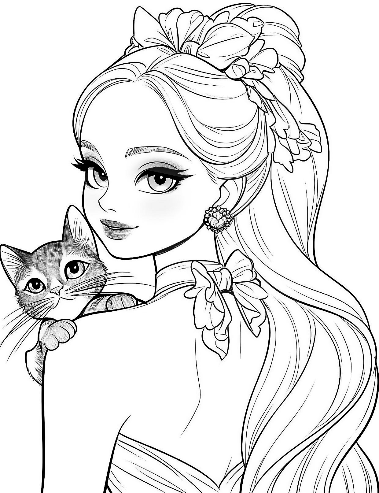Barbie coloring pages for kids and adults