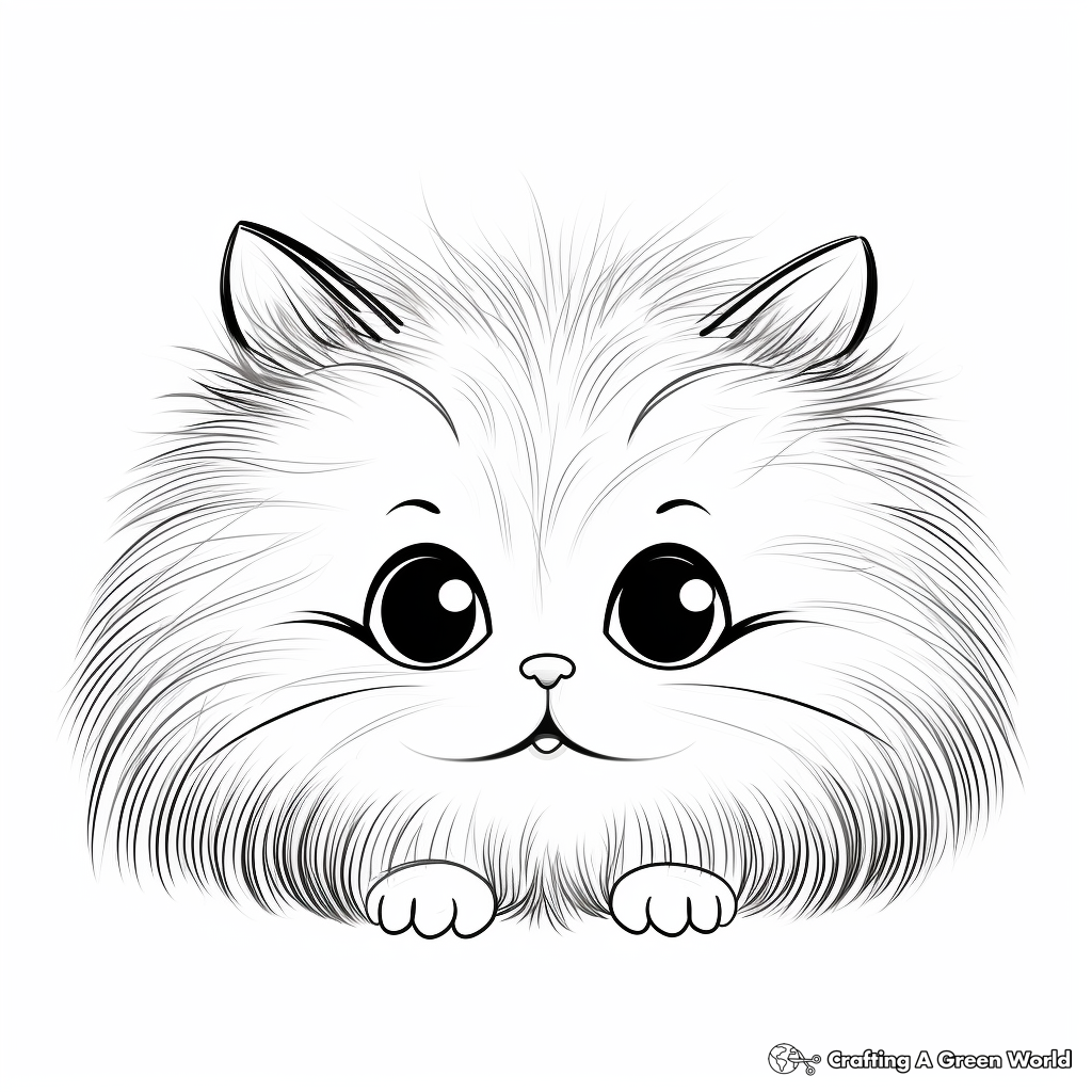 Cat face coloring pages