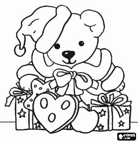 Cute country christmas teddy bear coloring page christmas coloring pages bear coloring pages teddy bear coloring pages