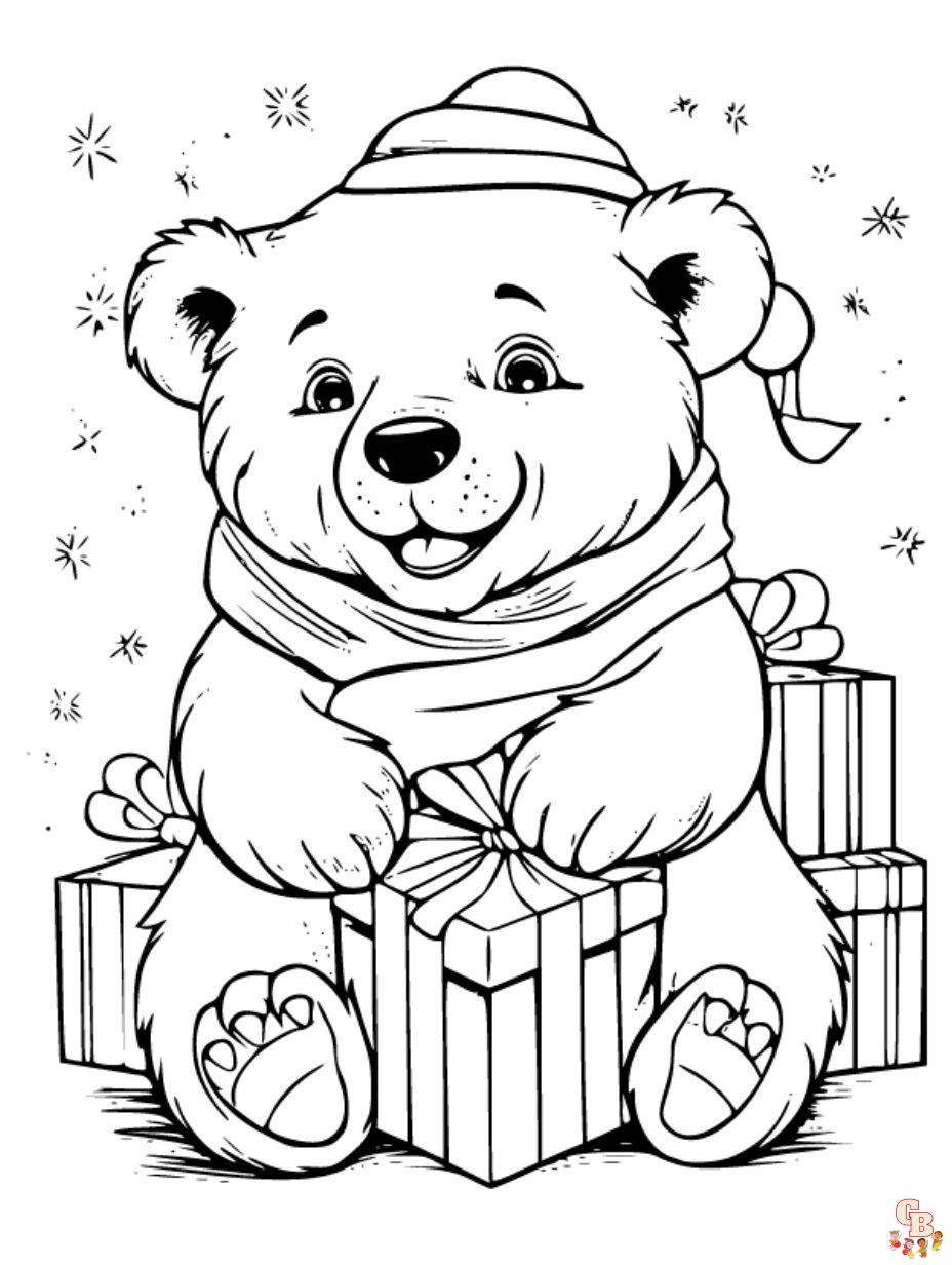 Discover the best christmas polar bear coloring pages