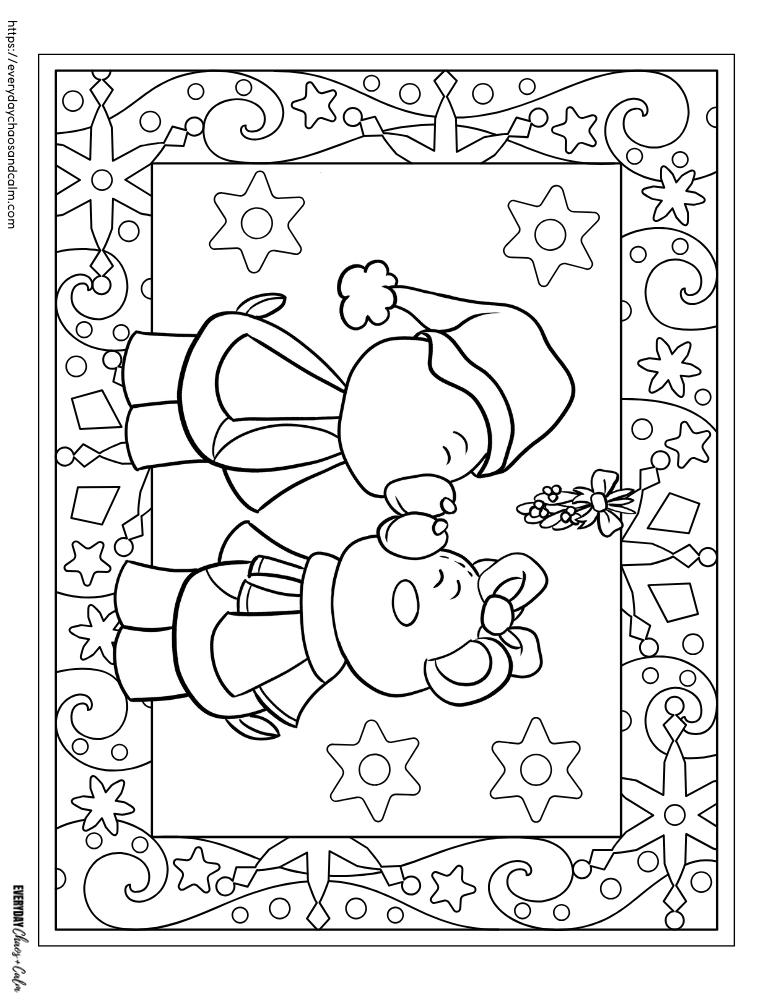 Free christmas bear coloring pages for kids