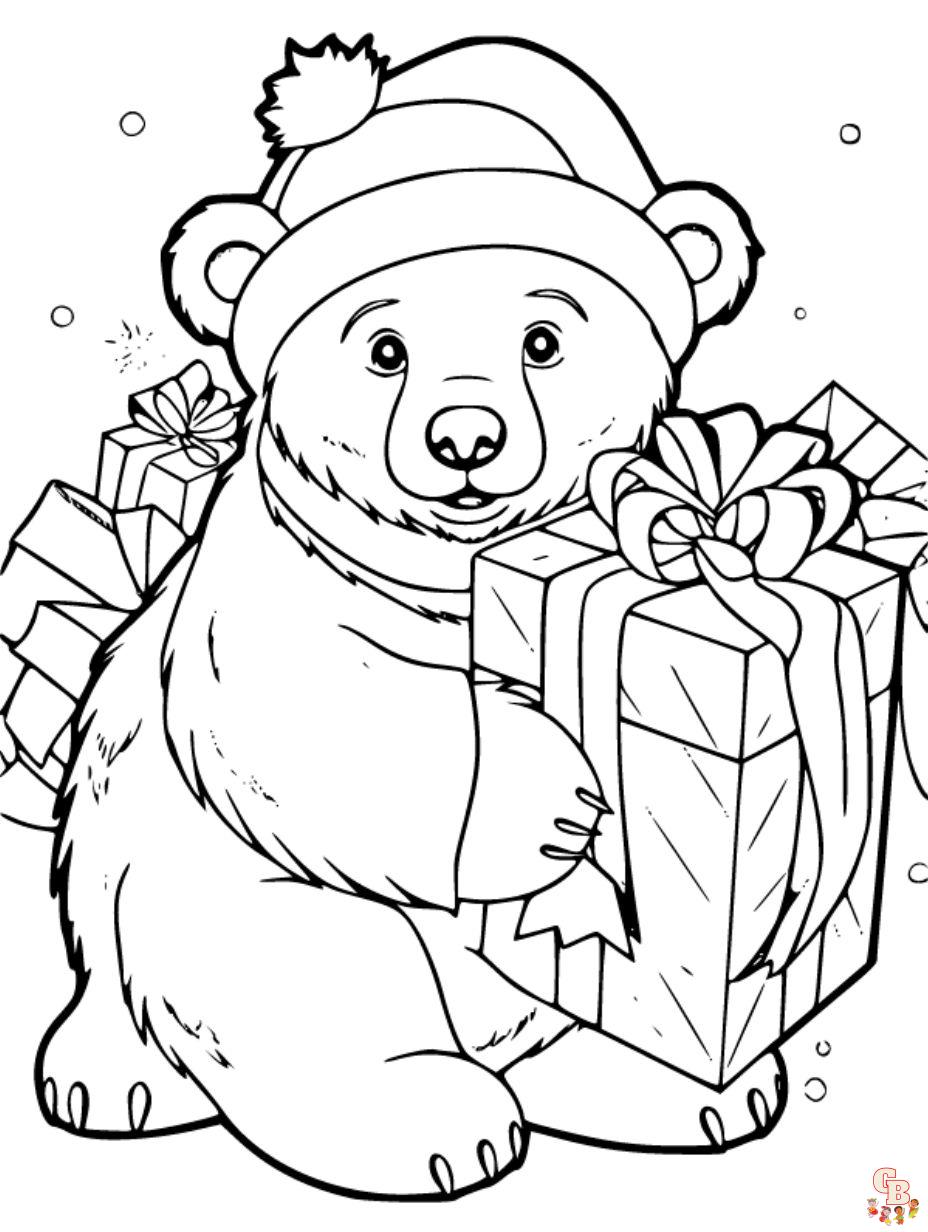 Discover the best christmas polar bear coloring pages