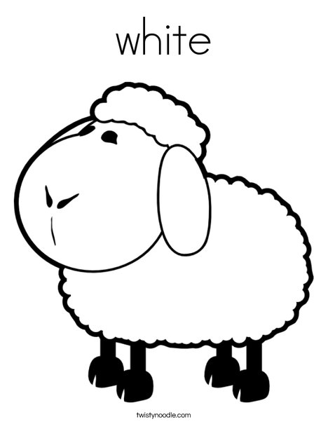 White coloring page